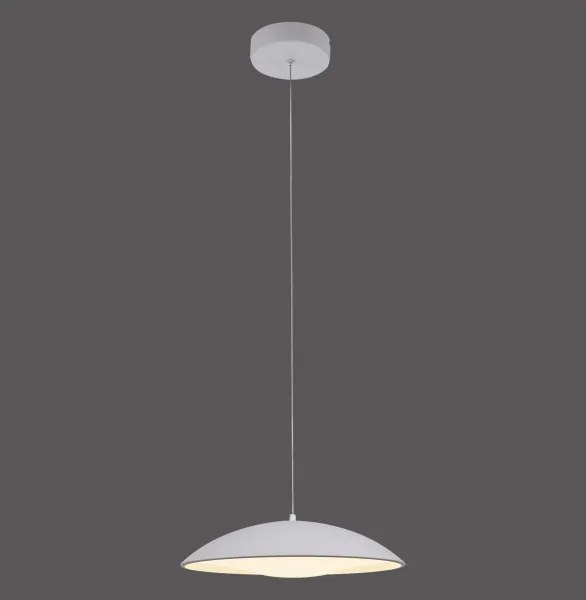 Schöner Wohnen LENTE 14606-16 – lampă suspendată LED dimabilă pe cablu, 17 W, 230 V, Ø 40 cm, albă