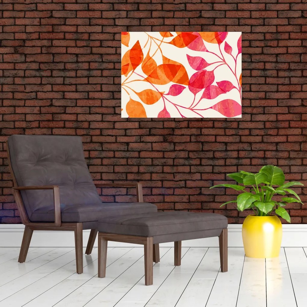 Tablou - Frunze portocalii (70x50 cm)