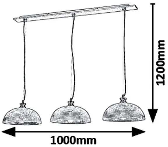 Rabalux 5460 - Lustră pe cablu PETRINA 3xE27/40W/230V