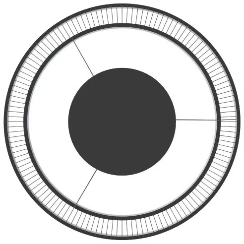 Lustră LED dimabilă Zuma Line MD3328-2M-3BT BALL LED/53W/230V 2700-6000K negru + telecomandă