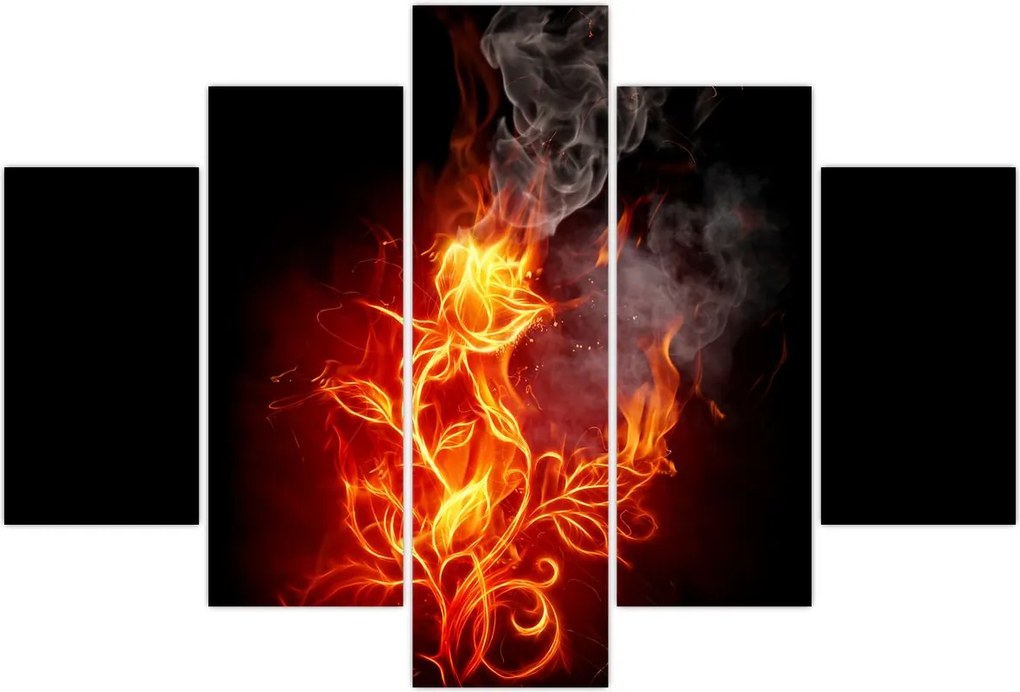 Tablou - Trandafiri în foc (150x105 cm)