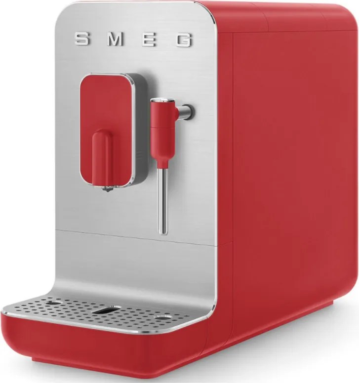Espressor automat SMEG Collezione BCC02RDMEU, 1350 W, 19 bar, 1,4 l, 8 functii, Rasnita incorporata, Cafea boabe, Spumare lapte, Rosu