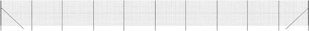 vidaXL Gard plasă de sârmă, antracit, 1,6x25 m, oțel galvanizat