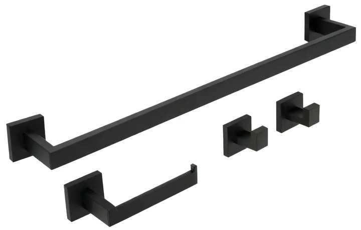 Set accesorii pentru baie Rio 4 piese negru