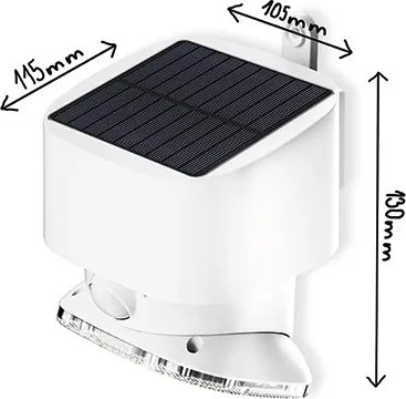 Viking - Aplică de perete solară LED cu senzor LED/1W/3,7V 3000/4000K