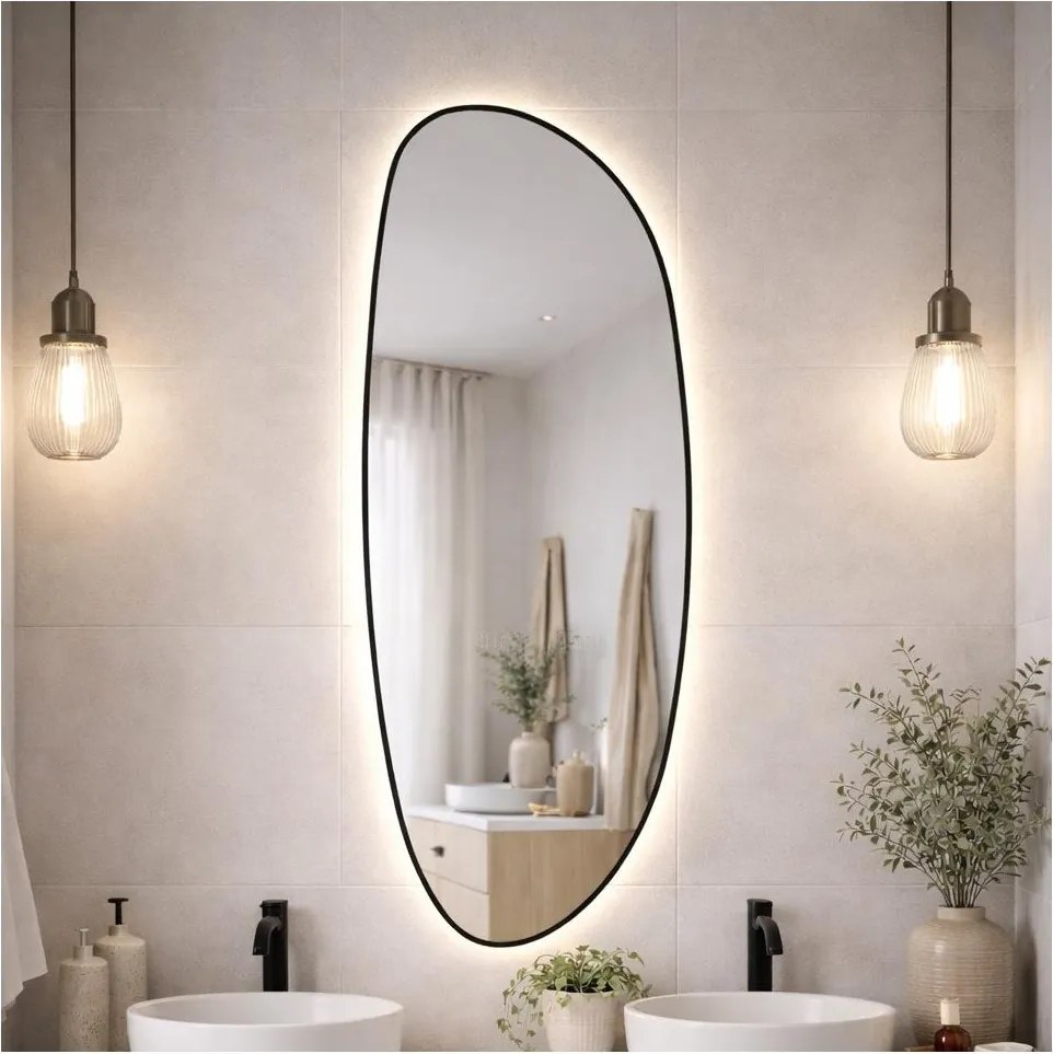 Baltica Design-LED Oglindă cu iluminare integrată STONE FLUID 15W/230V 4500K 155x50 cm IP65 č.