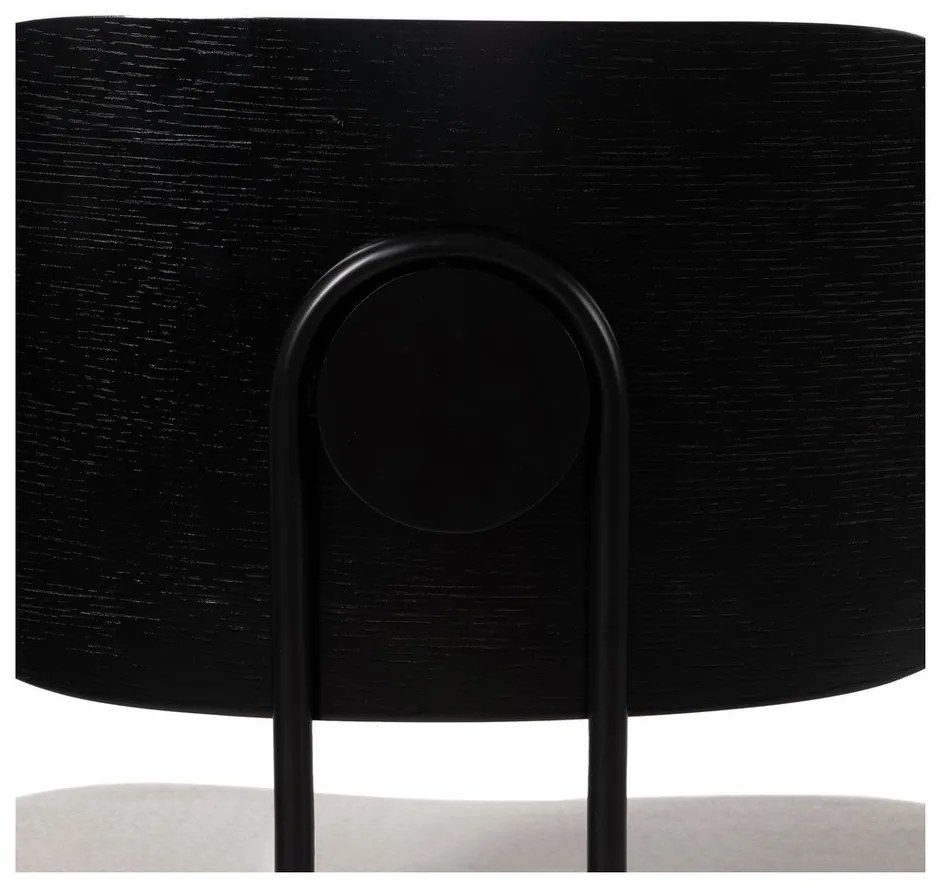 Scaune de dining albe/negre 4 buc. Cleo – Ixia