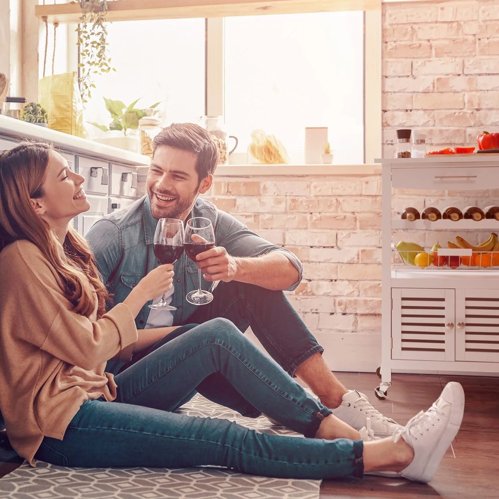 Klarstein Louisiana, cărucior de servire, cărucior de bucătărie, 5 niveluri, suport de șervețele din lemn, mobil