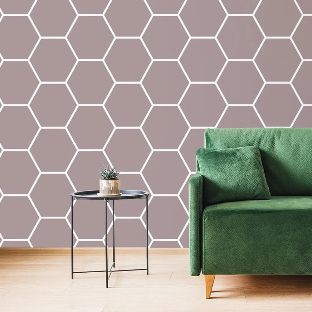 Tapet model hexagonal modern