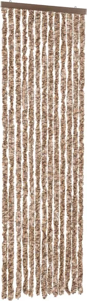 vidaXL Perdea pentru insecte, bej și maro închis, 56x185 cm, chenille