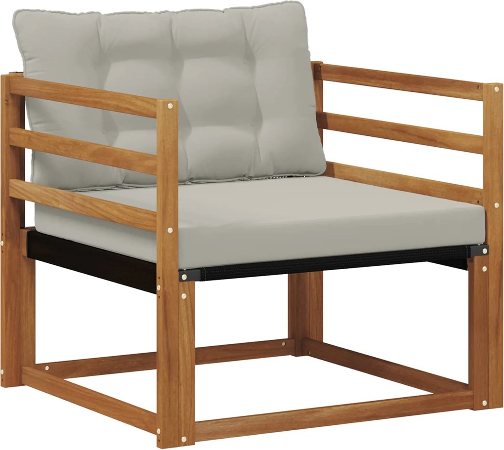 vidaXL Set de canapele de exterior Lemn solid de Acacia și Textilene