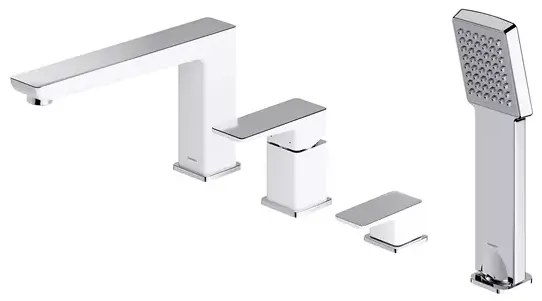 Baterie de cada dus cu 4 elemente Omnires Parma alb