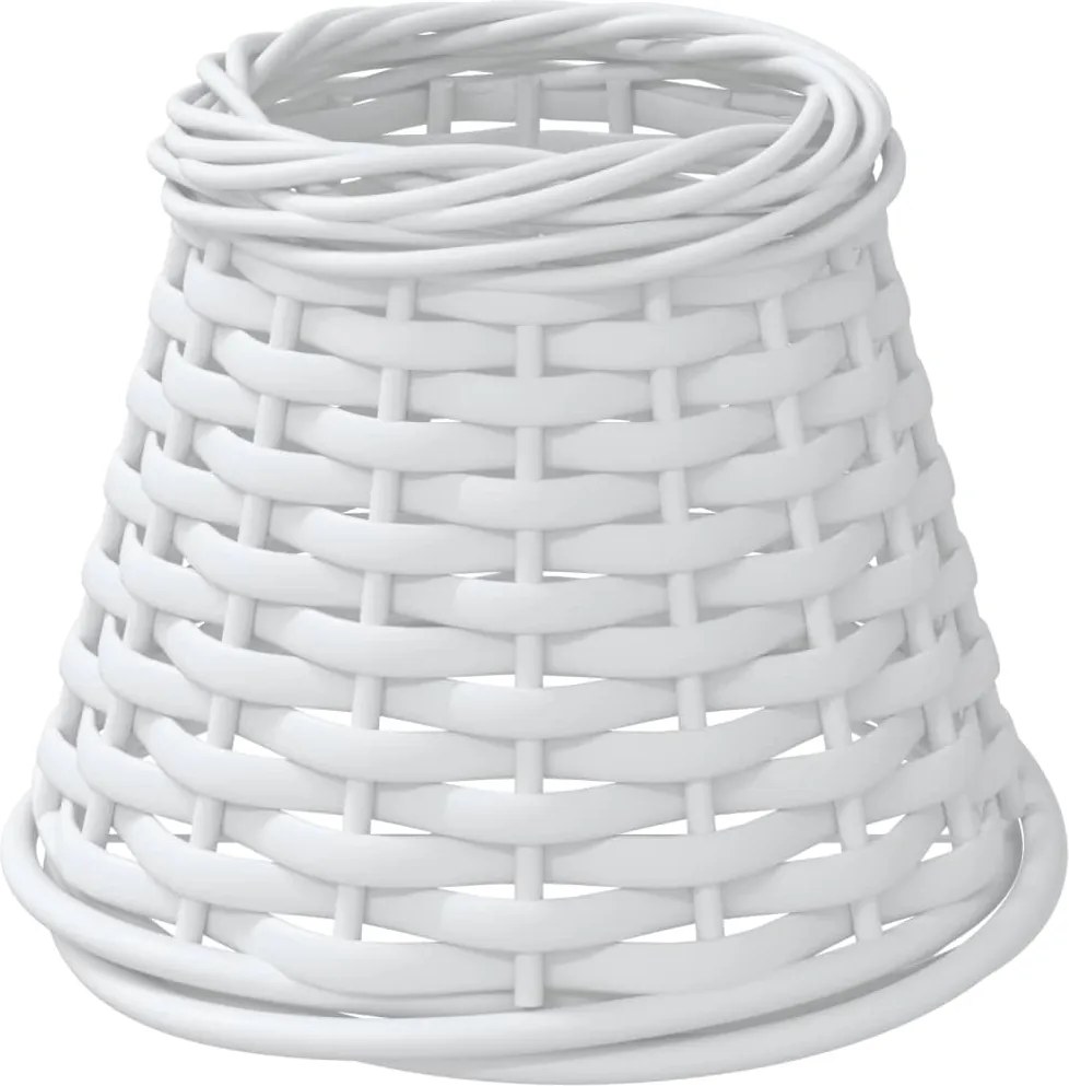 vidaXL Abajur de veioză, alb Ø15x12 cm răchită