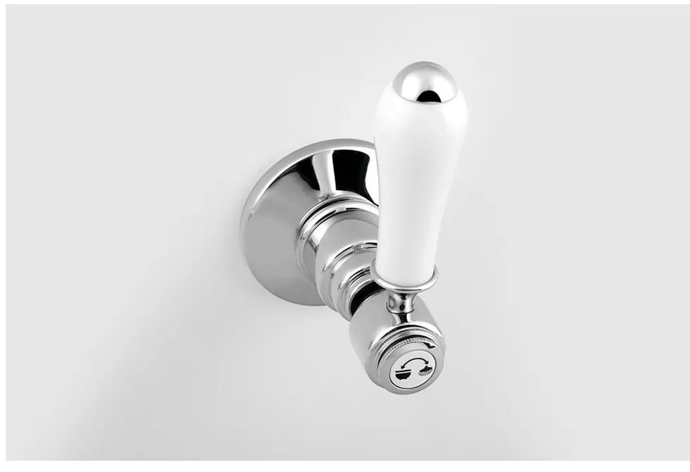 Baterie argintiu-lucios pentru duș încastrată (2 ieșiri) Antea – Sapho