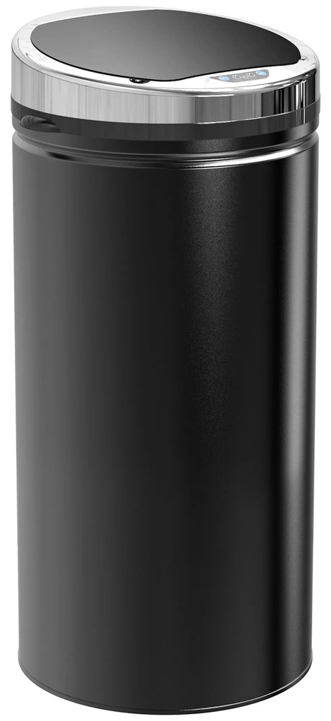 HOMCOM Coș de gunoi automat de 50L cu senzor infraroșu, din oțel și plastic, 30.5x30.5x81.5cm | Aosom Romania