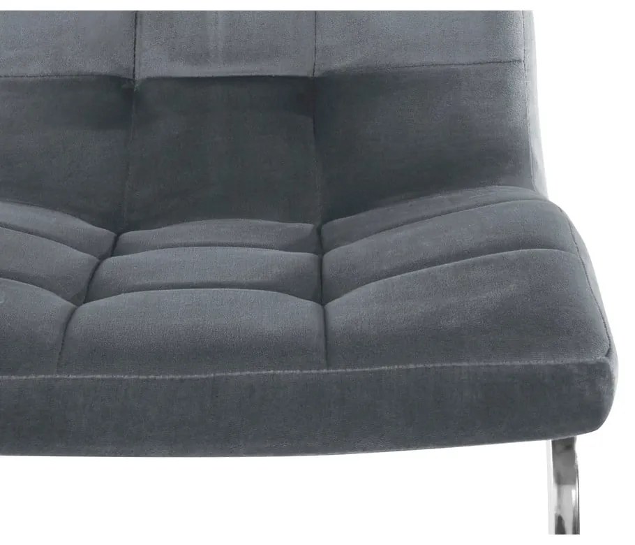 Scaune de dining gri 2 buc. din catifea Lola – Støraa