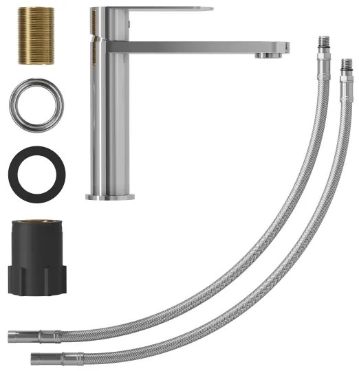 Baterie de lavoar BATH DELUXE 28-017-02-83-02 TARNBY 17,3 cm crom