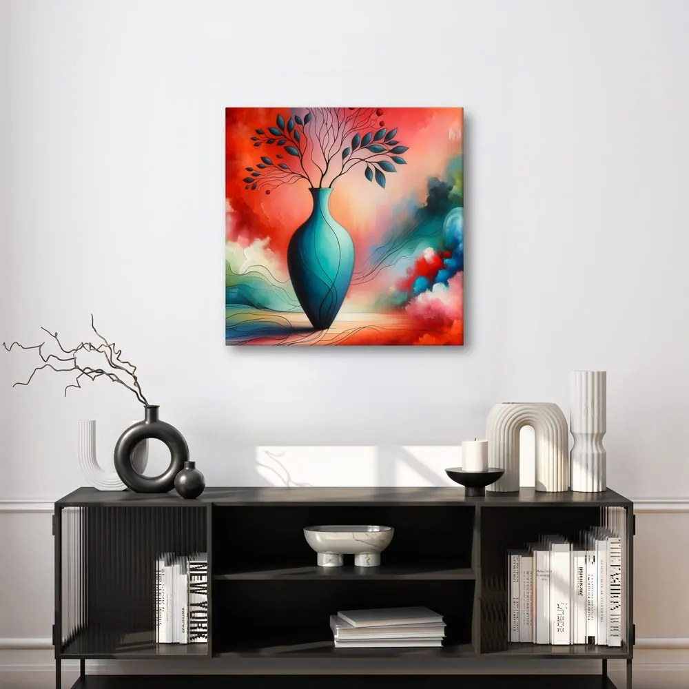 Tablou vază strălucitoare în abstract