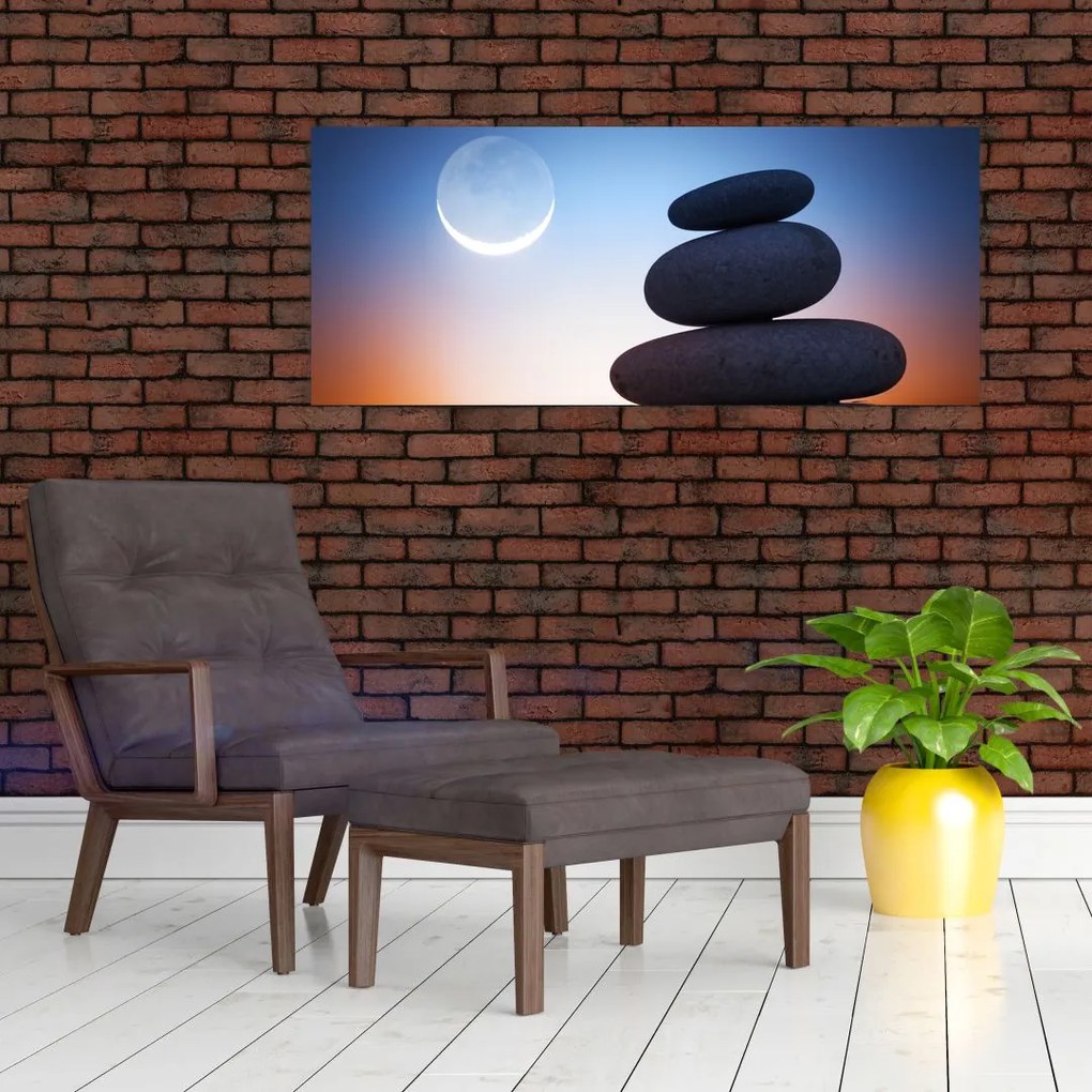 Tablou cu pietre suprapuse (120x50 cm)