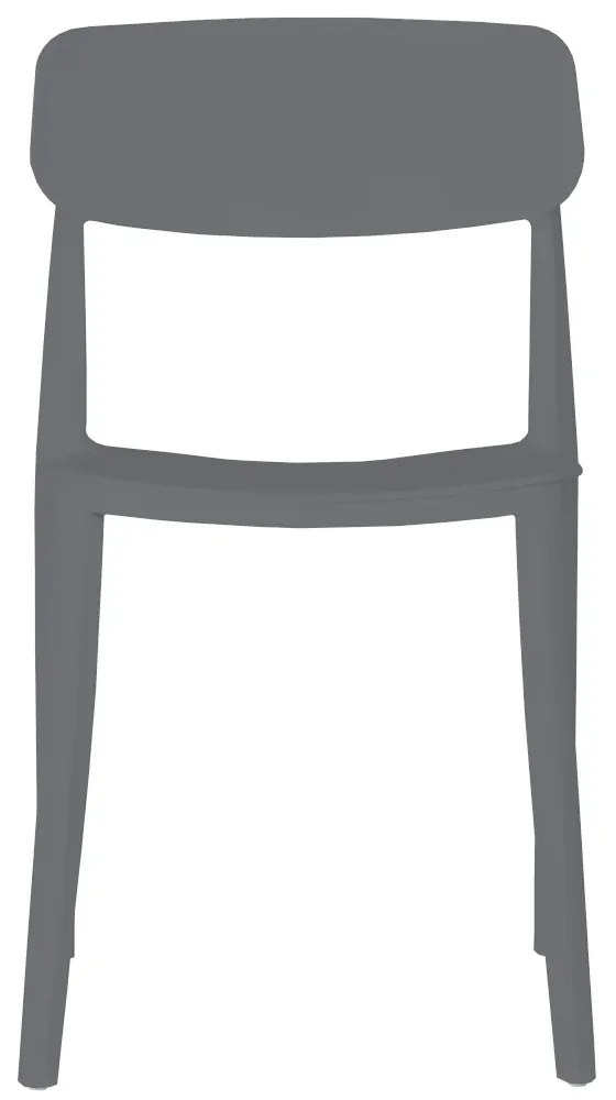 Scaun din plastic KALIOS, gri