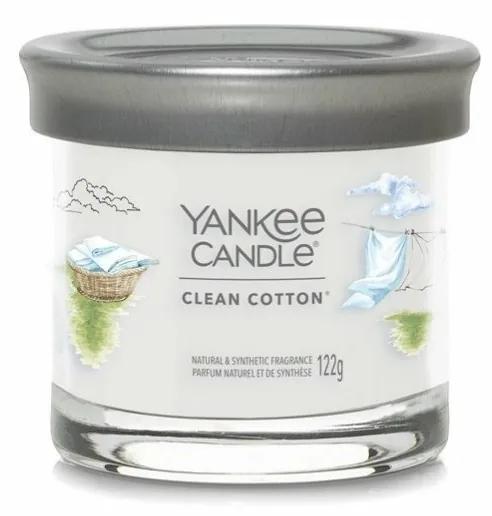 Lumânare parfumată Yankee Candle Signature Tumbler în borcan Clean Cotton, 122 g
