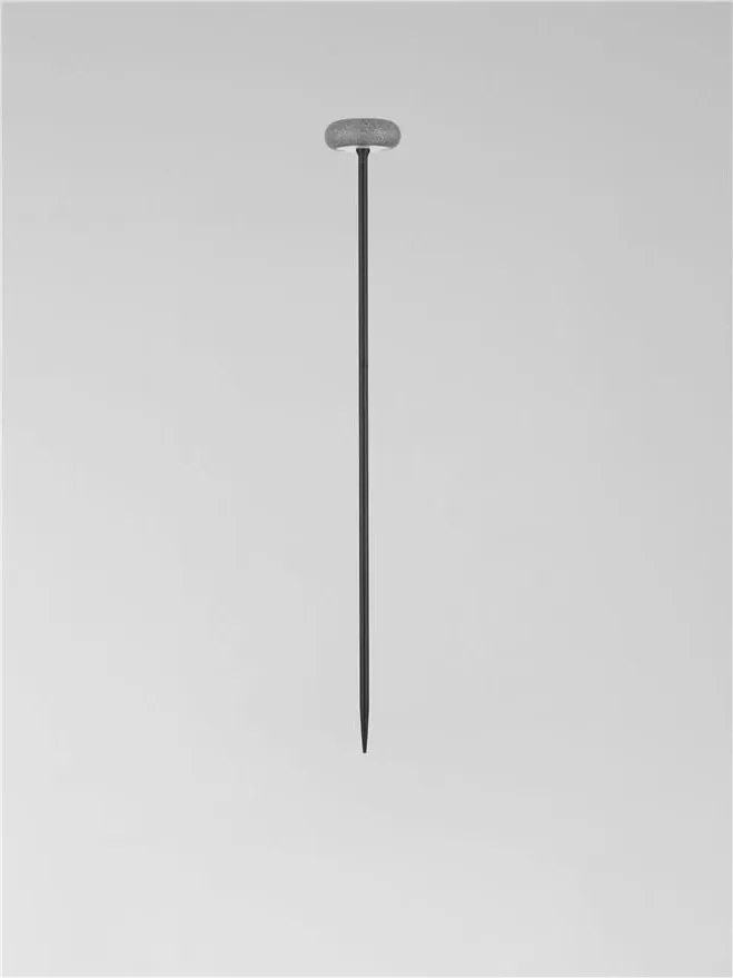 Corp iluminat exterior decorativ cu tarus CAMI H-80cm, ciment negru