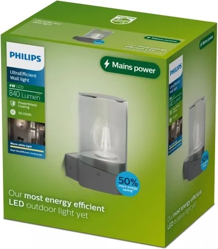 Philips - Lampă LED de perete pentru exterior NAYL 1xE27/4W/230V 2700K IP44