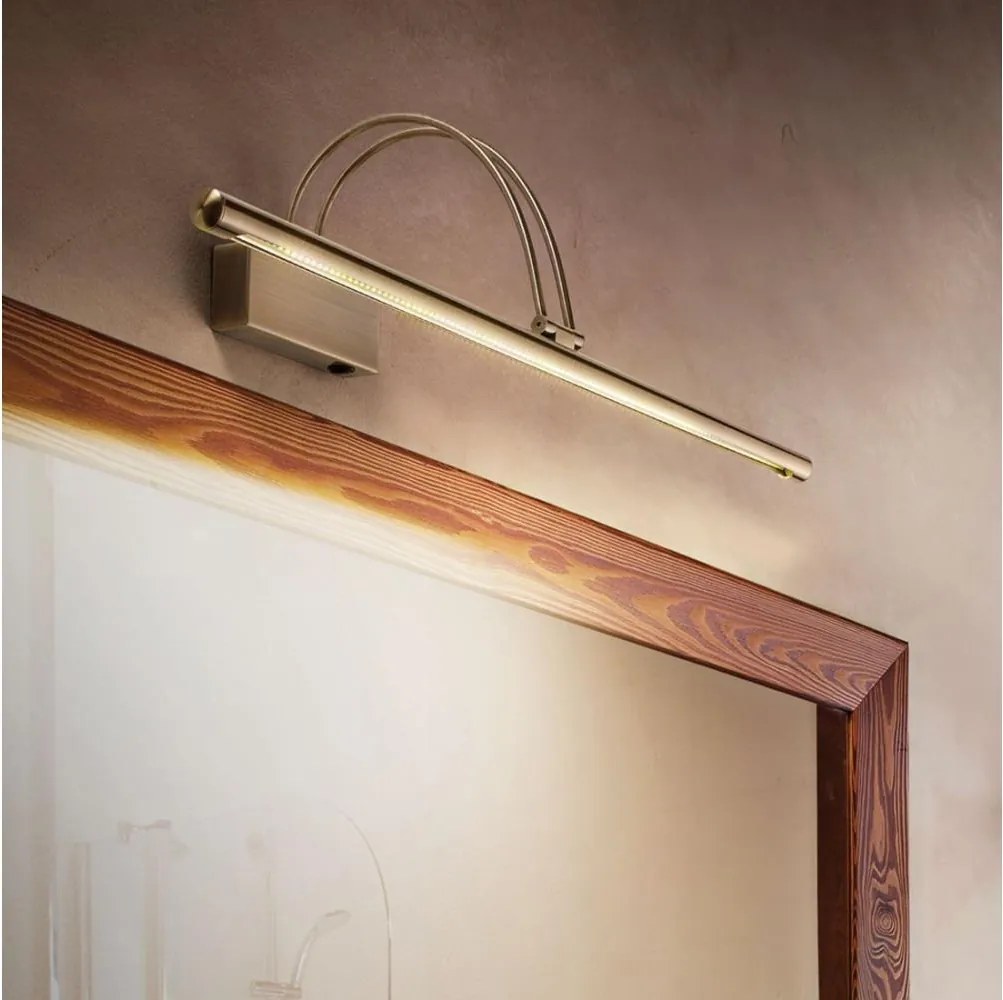 Ideal Lux - Aplică LED pentru tablou BOW, 8 W, 230 V, 76 cm, CRI 90, alamă