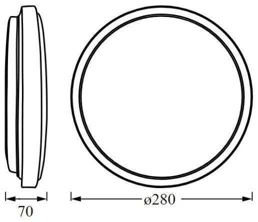 Osram - Plafonieră LED ORBIS LONDON, 16 W, 230 V, Ø 28 cm, albă