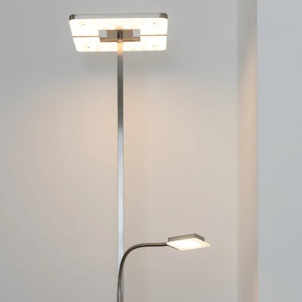 Lampadar LED dimabil Eglo 33182 SOLANO 1xLED/26W/230V+1xLED/3,2W crom