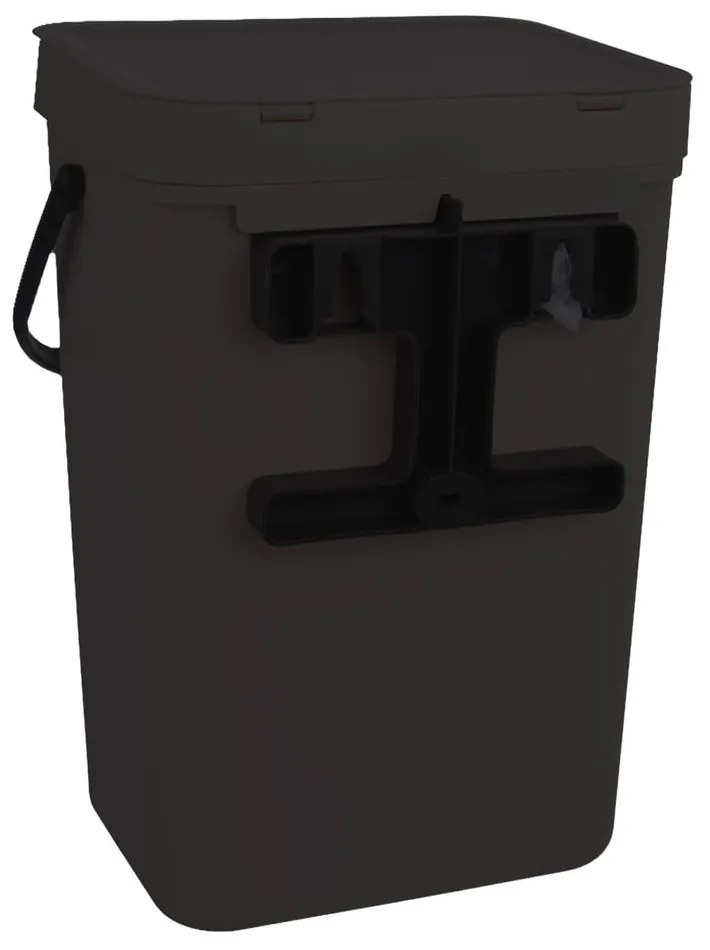 Coș de gunoi negru din plastic 10 l – Orion