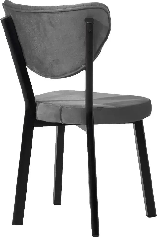 Scaun Barton, gri, profil din metal