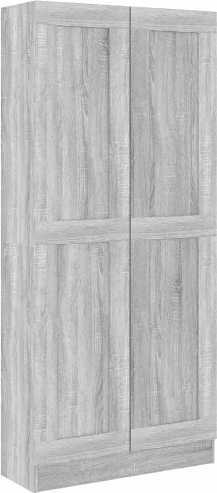 vidaXL Bibliotecă, gri sonoma, 82,5x30,5x185,5 cm, lemn prelucrat