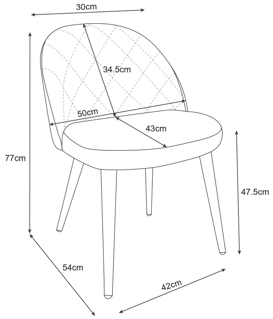 Scaun de sufragerie Senuri (roz). 1069500