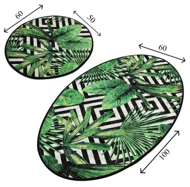 SET 2x covoraș pentru baie TROPIC 60/100 cm verde