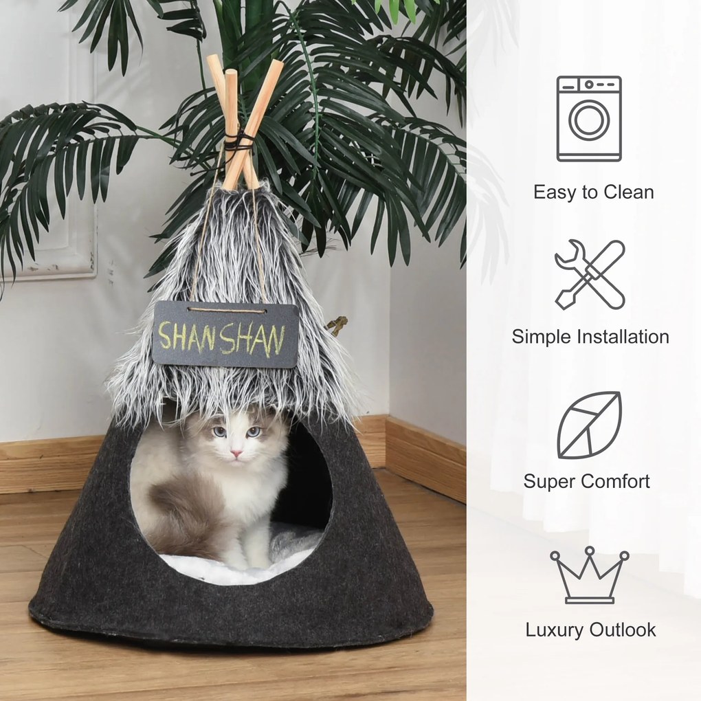 Cort pentru caini si pisici pana la 6 kg, 50x50x70 cm PawHut | Aosom RO