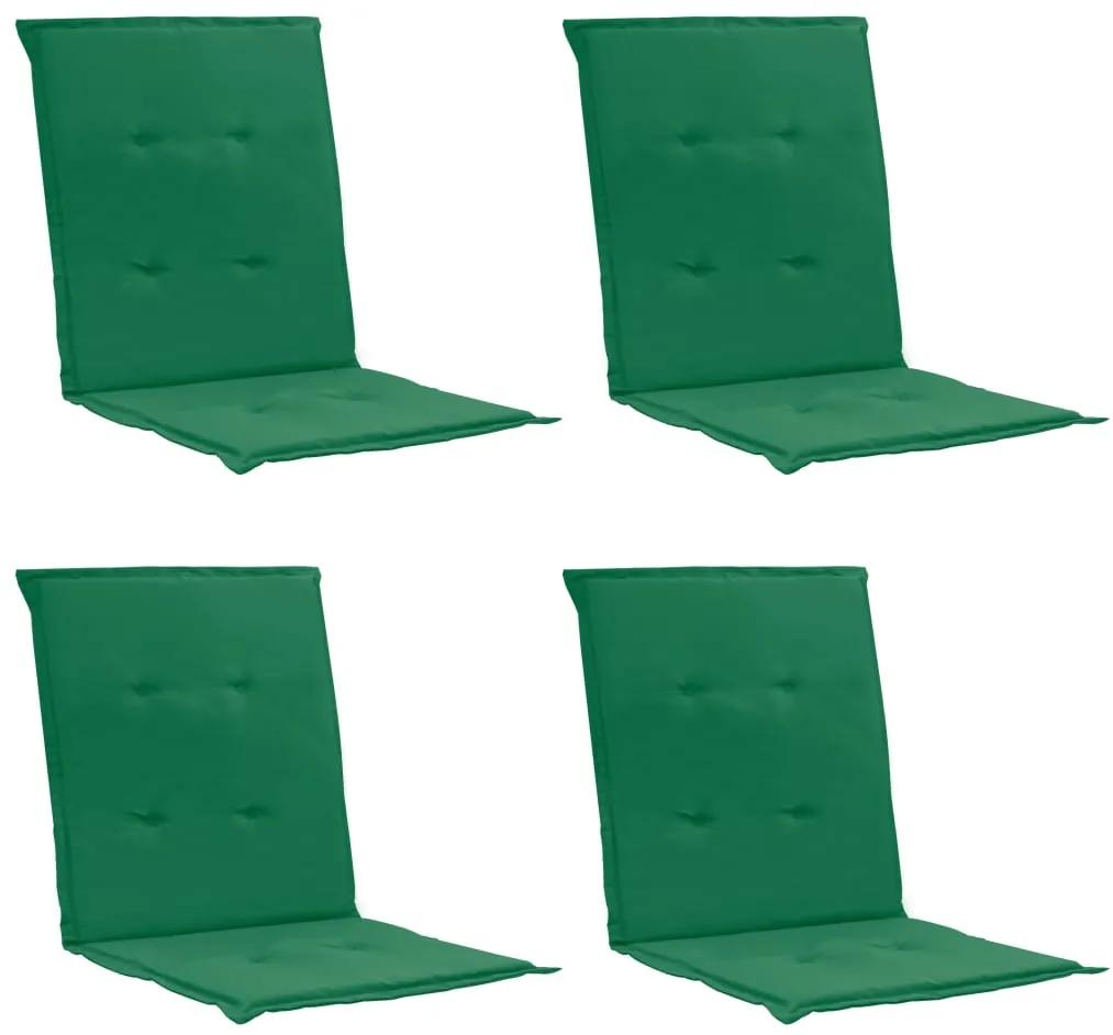 vidaXL Perne scaun de grădină, 4 buc., verde, 100 x 50 x 3 cm