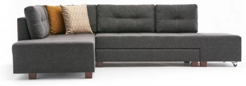 Coltar Extensibil Manama Corner Sofa Bed Left, Antracit