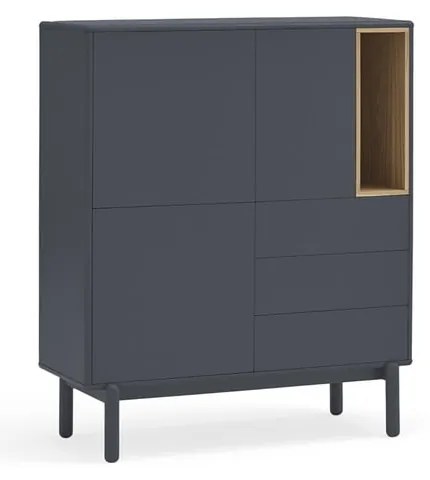 Comodă înaltă gri închis 100x120 cm Corvo - Teulat