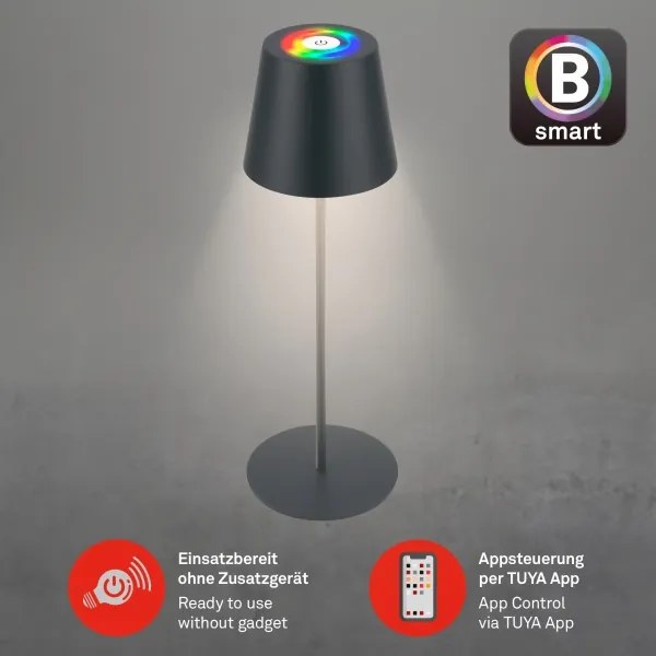 Briloner 7559015-LED Lampă de masă LED RGB COLORIS 3,5W/5V IP44 2000mAh Wi-Fi Tuya