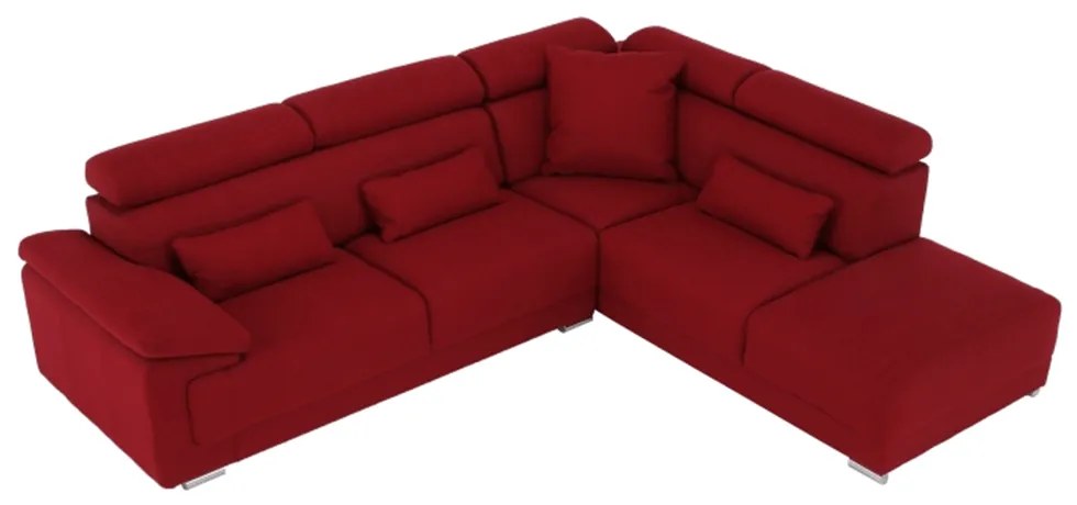 Colţar tapiţat, material textil vişiniu, model dreapta, CAILA