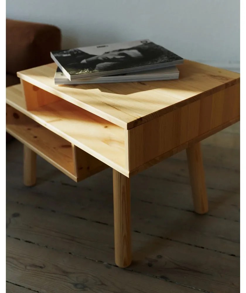 Masă de cafea din lemn de pin Karup Design Hako, negru