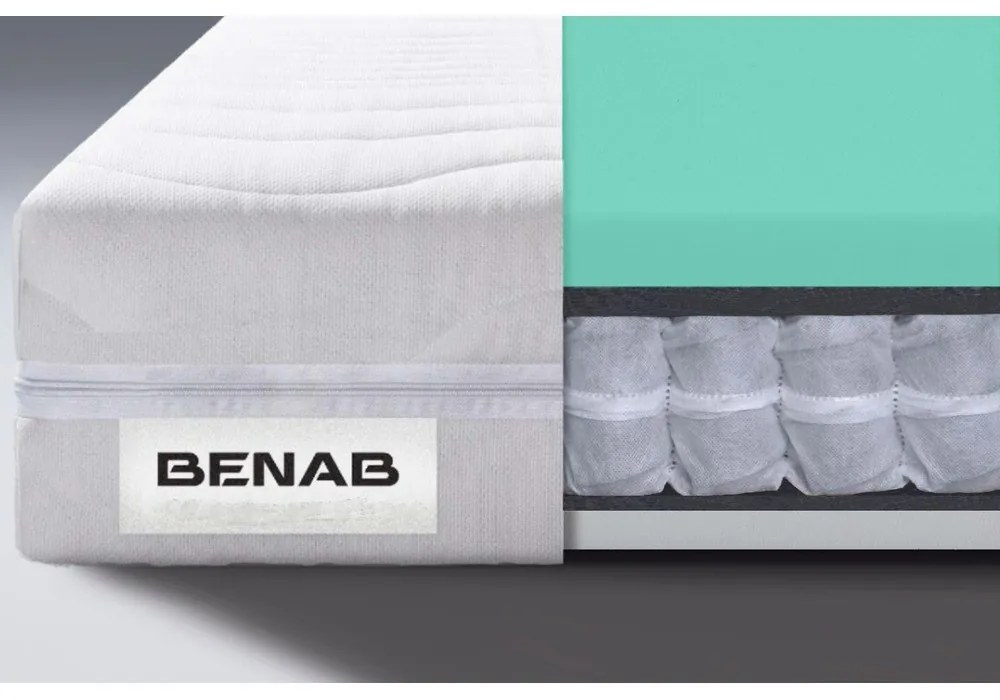 Saltea fermă/mediu-fermă cu arcuri reversibilă 140x200 cm Standard Pocket – BENAB