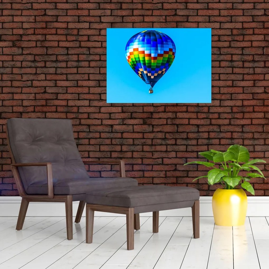 Tablou pe sticlă - Balon cu aer cald (70x50 cm)