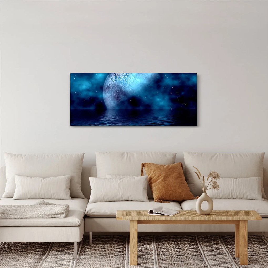 Tablou Luna deasupra mării (120x50 cm)