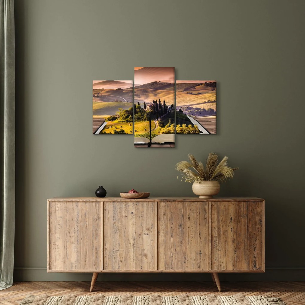 Tablou cu peisaj în carte (90x60 cm)