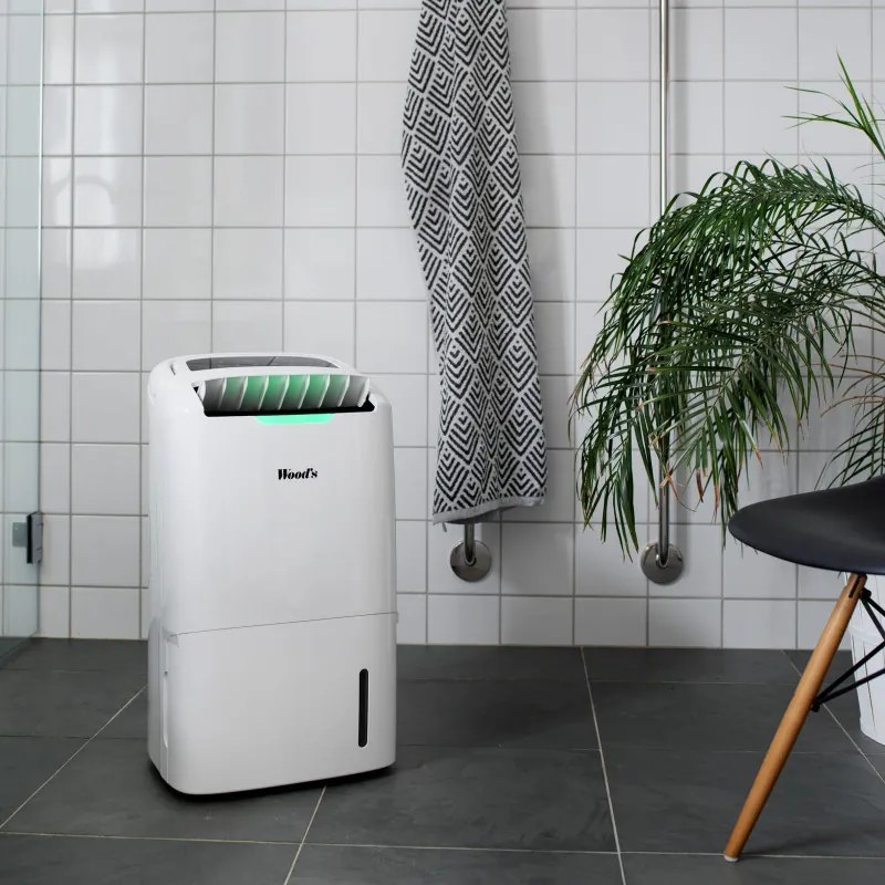 Umidificator si purificator 2in1 Wood's AD30G, 120 m², 5 viteze, 26 l/24 h, Hidrostat, 52 dB, IP21, Alb