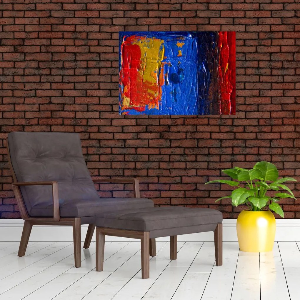 Tablou pe sticlă cu culorile pentru artiști (70x50 cm)
