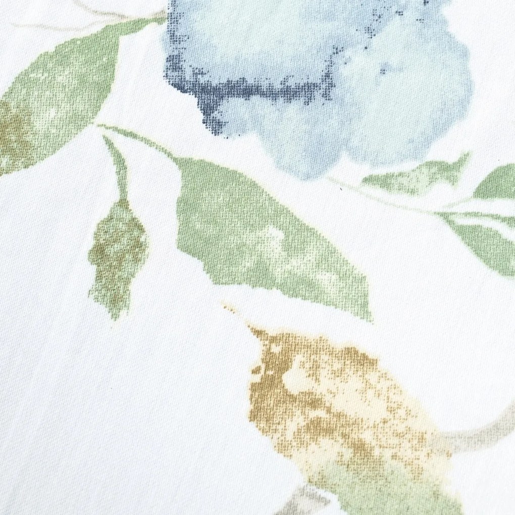 Lenjerie de pat Matex Satin Pajiște cu florialbastre , 140 x 200 cm, 70 x 90 cm