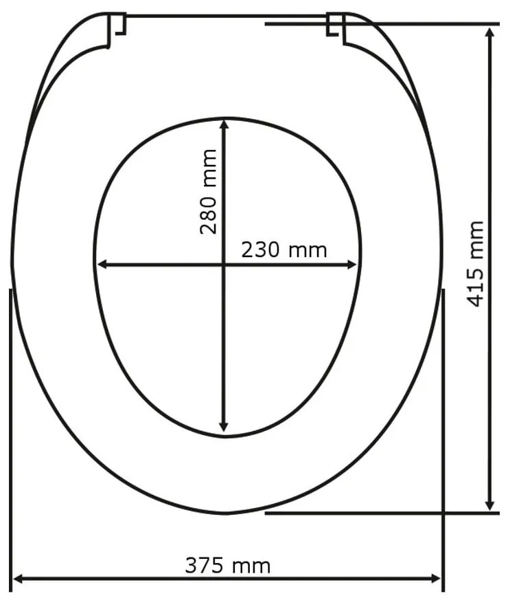 Capac WC Wenko Samos, 44,5 x 37,5 cm, albastru închis